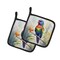 Edge Collections - Multicolor - Birds Decorative Kitchen Pair of Pot Holders - 2 Piece